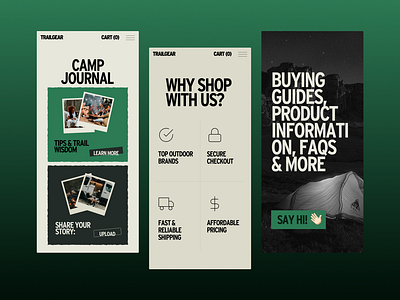 E-Commerce Mobile Responsive Design aero design agency camping gear design e commerce website ecommerce ecommerce app minimal mobile app mobile app design mobile responsive mobile version modern ui online shopping redesign ui visual identity web design website design