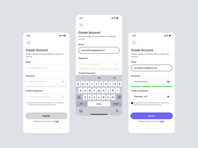 Registration Modal app app login app registartion create account design login mobile app modal registartion ui ux