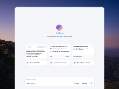 Your HR Copilot – Powered by AI aiagent aiux conversationalui dashboarddesign hrdashboard hrtech humanresources peopleanalytics productdesign saasdesign ui uidesign ux uxdesign