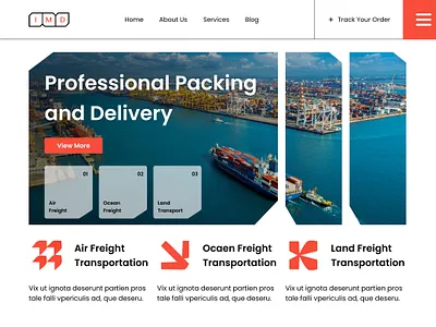 IMD Transport Landing Page app branding design graphic design illustration logo transport typography ui ux vector