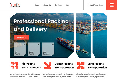 IMD Transport Landing Page app branding design graphic design illustration logo transport typography ui ux vector