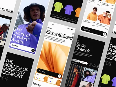 Novure - Fashion Online Store e-Commerce Responsive Page Website clothes clothing design e commerce elegant fashion landing page online shop responsive responsive layout shop store ui web web design website website design