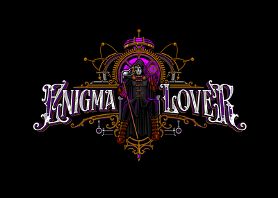 EnigmaLover – The Steampunk Wizard of Logic & Illusion custom logo design dark academia enigma logo fantasy branding gear logo illustrative logo iq puzzle lettering logo mystery brand puzzle branding retro futuristic steampunk logo steampunk wizzard victorian logo wizzard logo youtube banner youtube logo