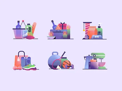 Tata Neu: Category Icons app brands categories colourfull design festival fitness gradients graphic design groceries icon pack iconography icons illustration india indian pack sports ui vector