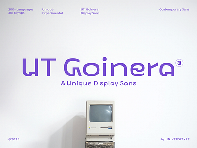 A Unique Display Sans - UT Goinera branding design font graphic design illustration logo type design typography ui vector