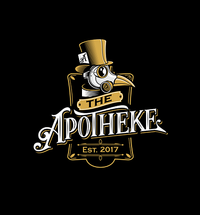 The Apotheke — Vintage-Inspired Medical Marijuana Branding apothecary logo cannabis apothecary cannabis logo herbal remedy brand logo design mascot logo design medical marijuana branding mmj branding natural remedies brand plague doctor logo premium logo retro logo design vintage logo vintage typography wellness branding
