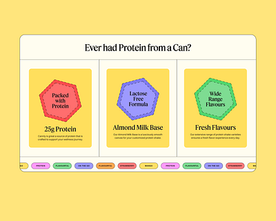 Website Design For A Protein Brand branding illustrations ui uiux web design website design