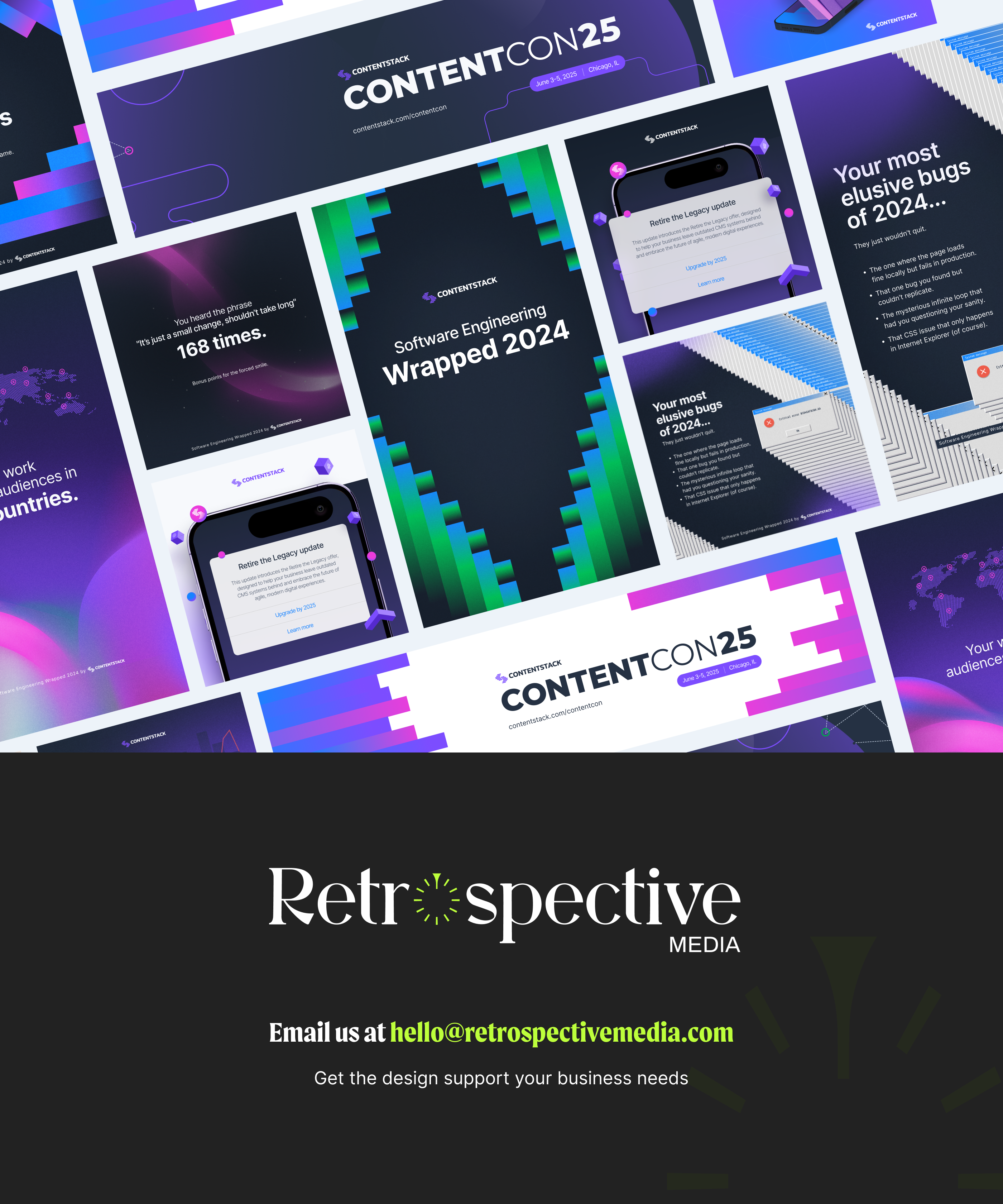 ContentStack Social Media Ads ad design ads branding carousel design design design inspo digital ads figma design graphic ads graphic design instagram carousel instagram posts linkedin purple graphics saas saas digital design saas meta ads social media social media ads tech ads
