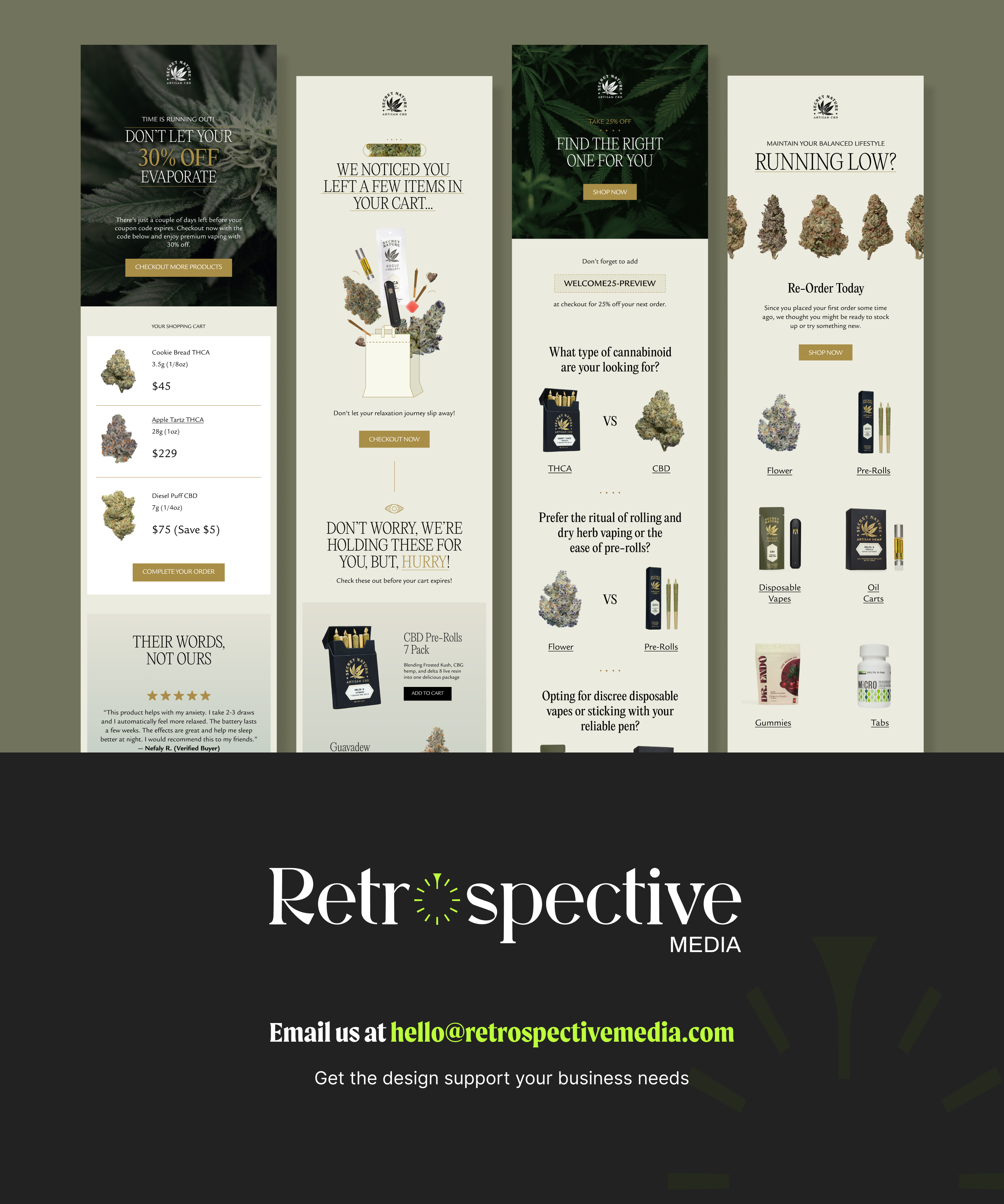 Secret Nature CBD Klaviyo Email Design branding cbd cbd email cbd newsletter cbd newsletter design design email email design figma figma email design graphic graphic design klaviyo klaviyo design klaviyo email design newsletter newsletter design