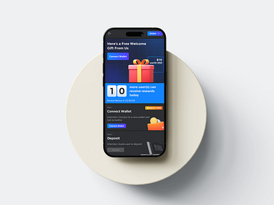 Crypto Welcome Landing Page blockchain crypto design dex landing mobile ui web