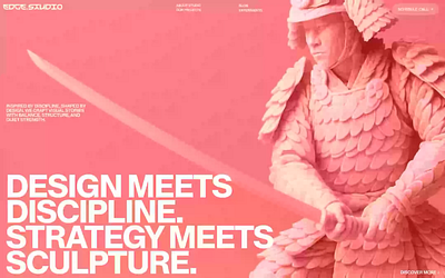 EDGE.STUDIO Hero section design concept 3d animation design hero illustration landing minimal minimalistic motion graphics typographic typography ui ui design ui ux web design webgl