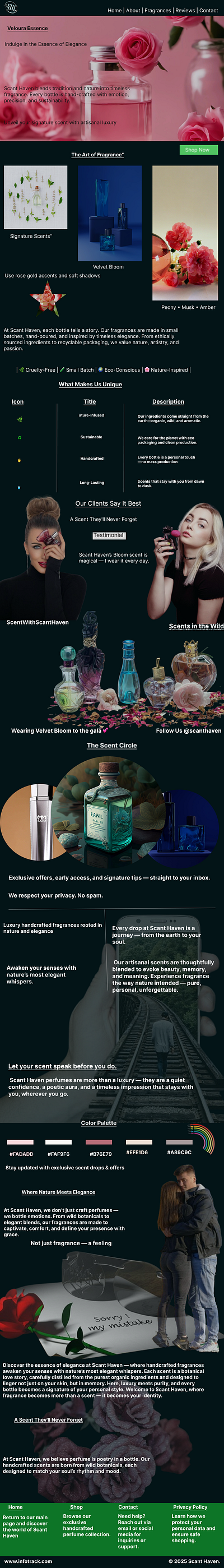 I Will Design a Modern Prototype on Perfume Landing Page brandidentity figmadesign minimaldesign modernwebdesign perfumelandingpage portfolioproject responsivedesign