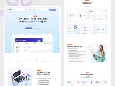 Trezo - Store Analysis Landing envytheme landing page saas saaslanding store analysis uidesign uxdesign