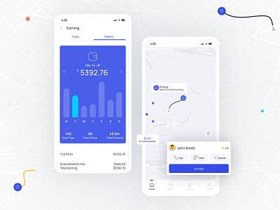 Transportation Solution App Design commuting app fleet management mobility solutions transportation app transportation tech ui