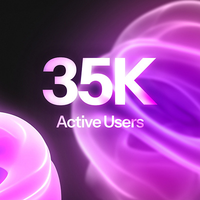 35K Active Users - Social Media Post artwork design figma graphic design milestone post saas social media social media post