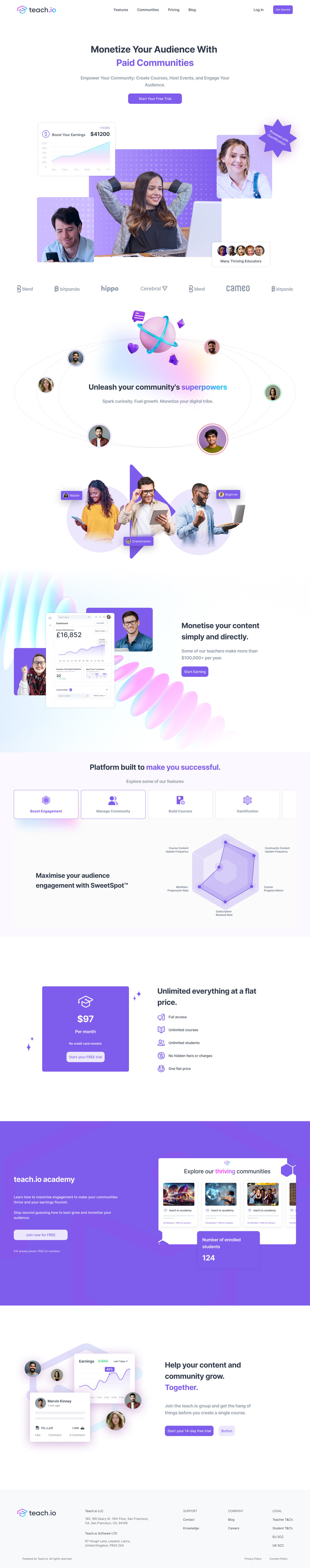 teachio Landing Page