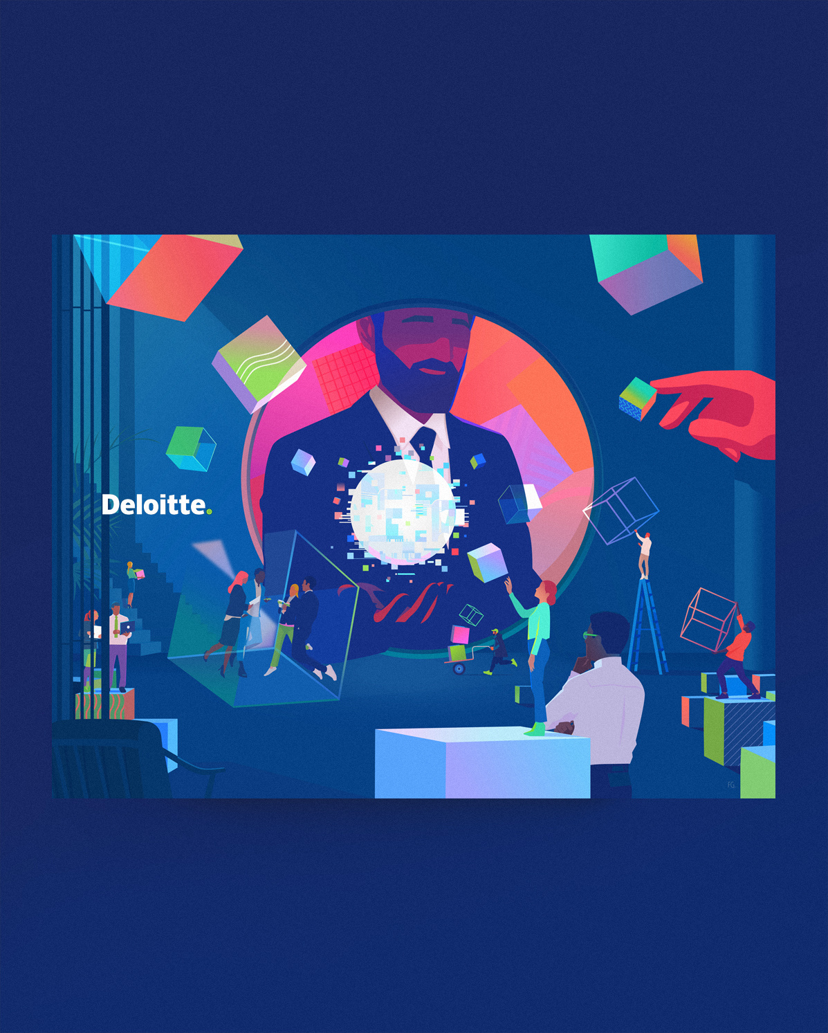 Supporting leaders in Tech innovation ai artwork business digital illustration digitalart formation ia illustration illustrator leaders pop art tech