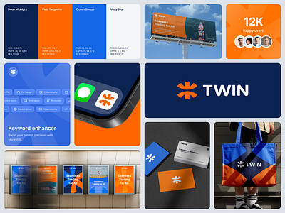 TWIN logo and branding branding connection earth global graphic design icon info iota letter logo logotype nature partnership smart tech trade trading twin visual identity web3