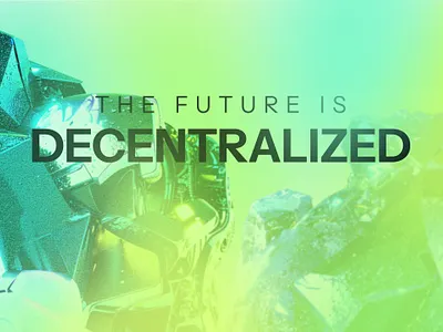 The Future Is Decentralized - Website Hero Design art artwork blockchain crypto design graphic design post social media web banner web3 website banner website hero design
