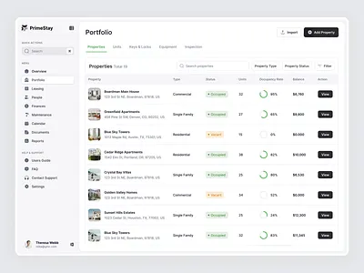 Property Management web app branding dashboard app design designinspiration productdesign property app property design property management property managment proprty realestateui rental rental management saas sass app sass design uxuidesign web app design