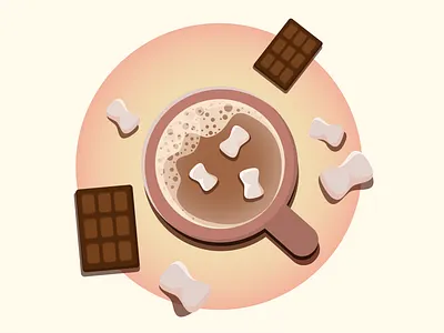 Evening Cocoa 🍫 cozyvibes design digital art editorial flat flatstyle illustration minimal vector