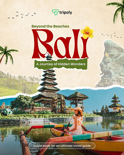 Bali Hidden Wonders Social Media Carousal branding design graphic design marketing vector visual