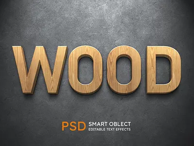 Wood text style effect 3d animation branding graphic design logo motion graphics ui wood text style effect