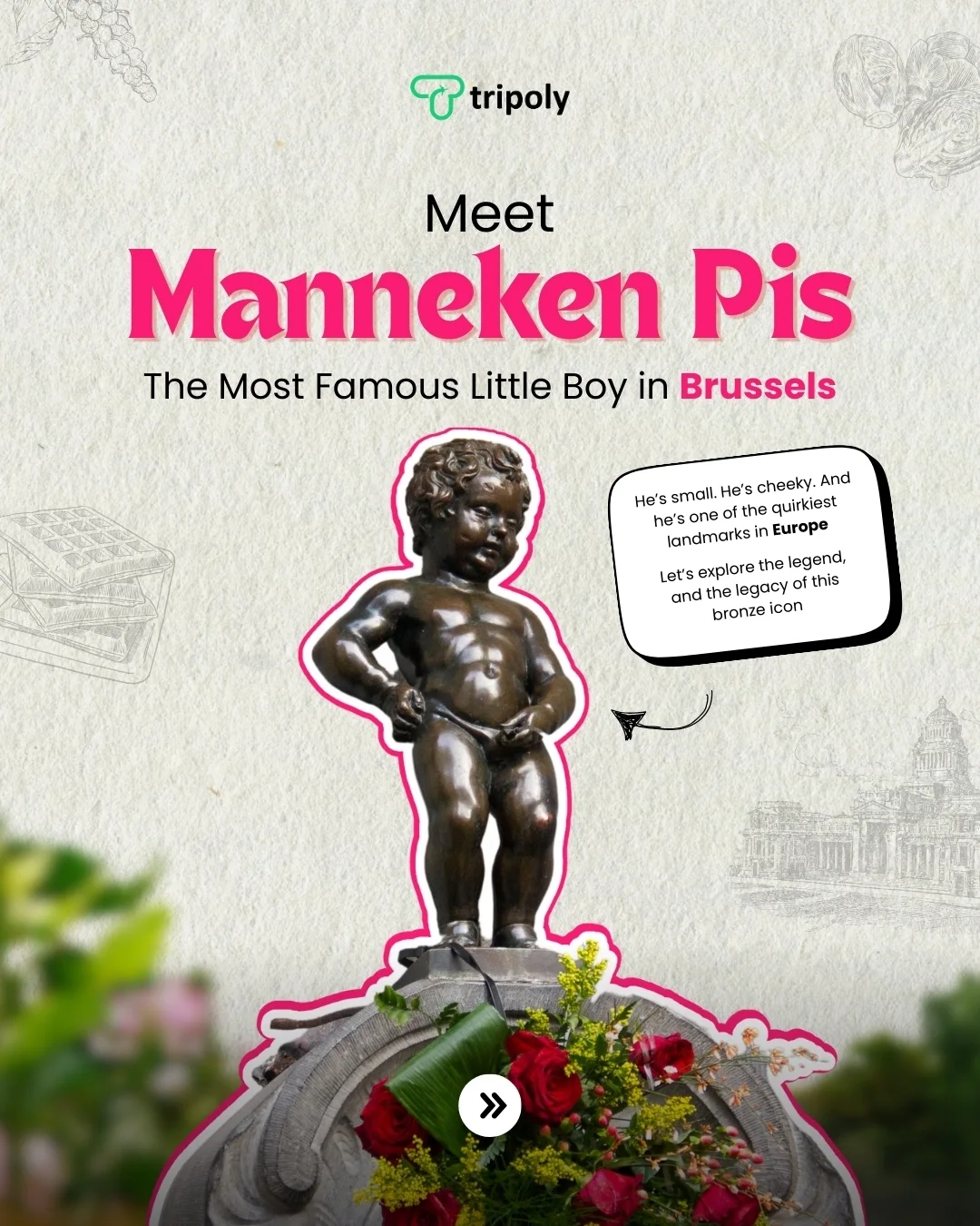 Manneken Piss Social Media Carousal branding design graphic design illustration marketing vector visual