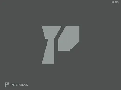 P monogram for Proxima bold logo brandmark clean cyberpunk design font logo futuristic graphic design icon illustration letter logo logos mark modern p p logo p monogram simple technology