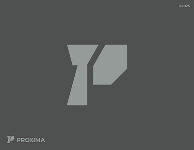 P monogram for Proxima bold logo brandmark clean cyberpunk design font logo futuristic graphic design icon illustration letter logo logos mark modern p p logo p monogram simple technology