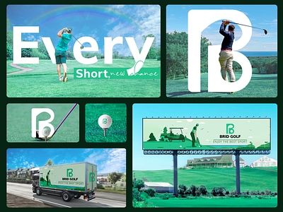 Modern Golf Logo Branding & Visual Identity abstract logo b letter logo brand book brand guidelines brand identity brand kit branding creative logo golf brand golf branding golf club golf sports graphic design logo logo design minimal logo modern logo monogram logo simple logo visual identity