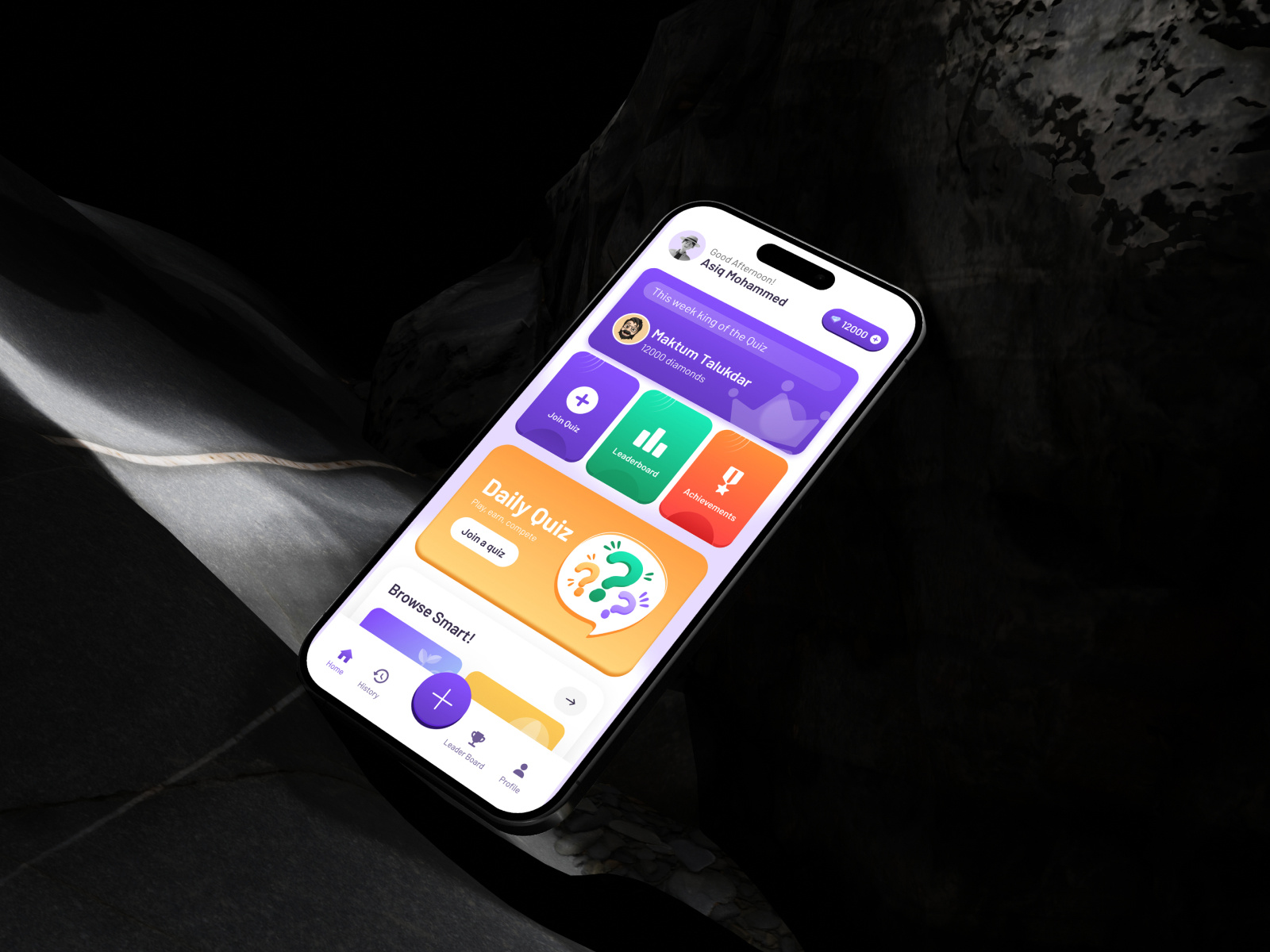 QuizKwik - Trivia Mobile App - Challenge Your Mind Anytime application faq home page interface knowledge modern quiz app modern ui netro netrosystems online quiz quiz mobile app quizkwin quizzes software agency takequiz trending trivia ui