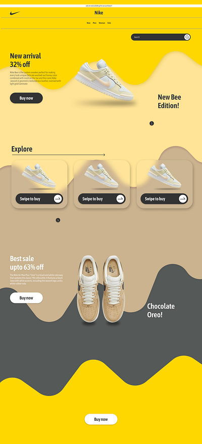 Nike UI design 3d animation branding design graphic design illustration logo motion graphics ui vector