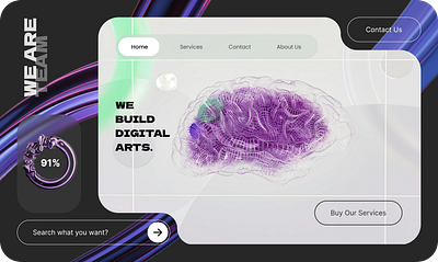 Modern UI Front page 3d animation branding design graphic design illustration logo motion graphics ui vector