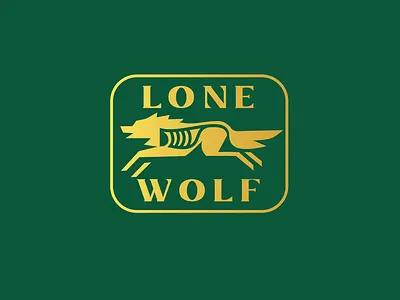 Lone wolf 3d animation branding design esports gold graphic design icon illustration logo logotype mascot logo motion graphics vector wolf