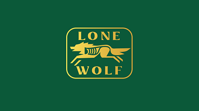 Lone wolf 3d animation branding design esports gold graphic design icon illustration logo logotype mascot logo motion graphics vector wolf