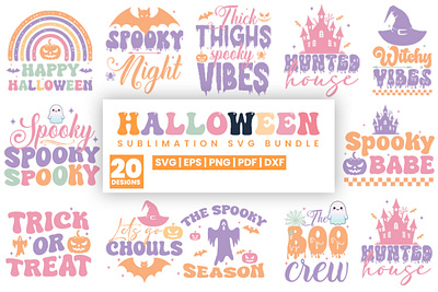 Retro Halloween Sublimation SVG Bundle halloweenparty