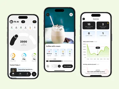 Calorie tracker Fit AI android app calorie tracker chart fitness fitnessapp health ios mobile workout