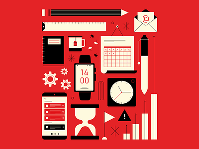 Book Cover illustration artwork book bookcover calendar cover editorial graphic design illustration productivity task time to do
