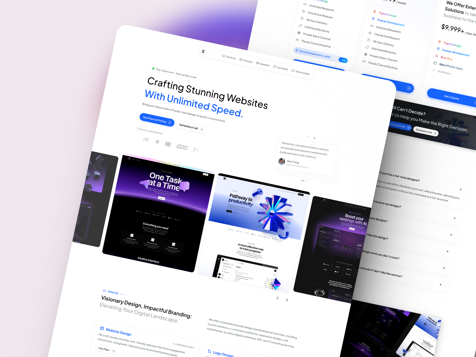 Example of Framer Landing Page Development