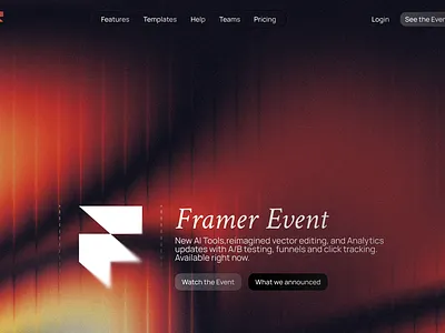 Modern hero section design dailyui design figma framer frontend graphic design herosection minimal modern ui