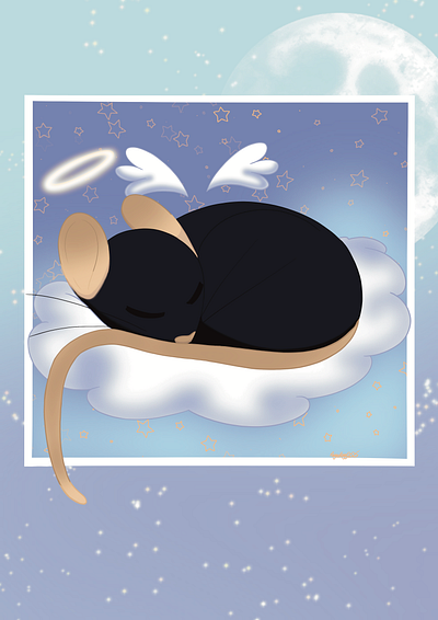 Celestial Cerberus - Illustration character art illustration pet illustration pet rat rat illustration