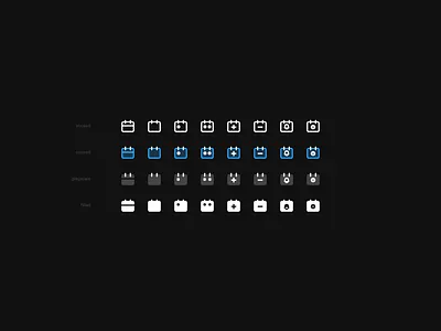 Calendar Icons caledar calendar icon figma filled icon icon set icon pack icon set icons lightweight icon minimal icons stroke icon time