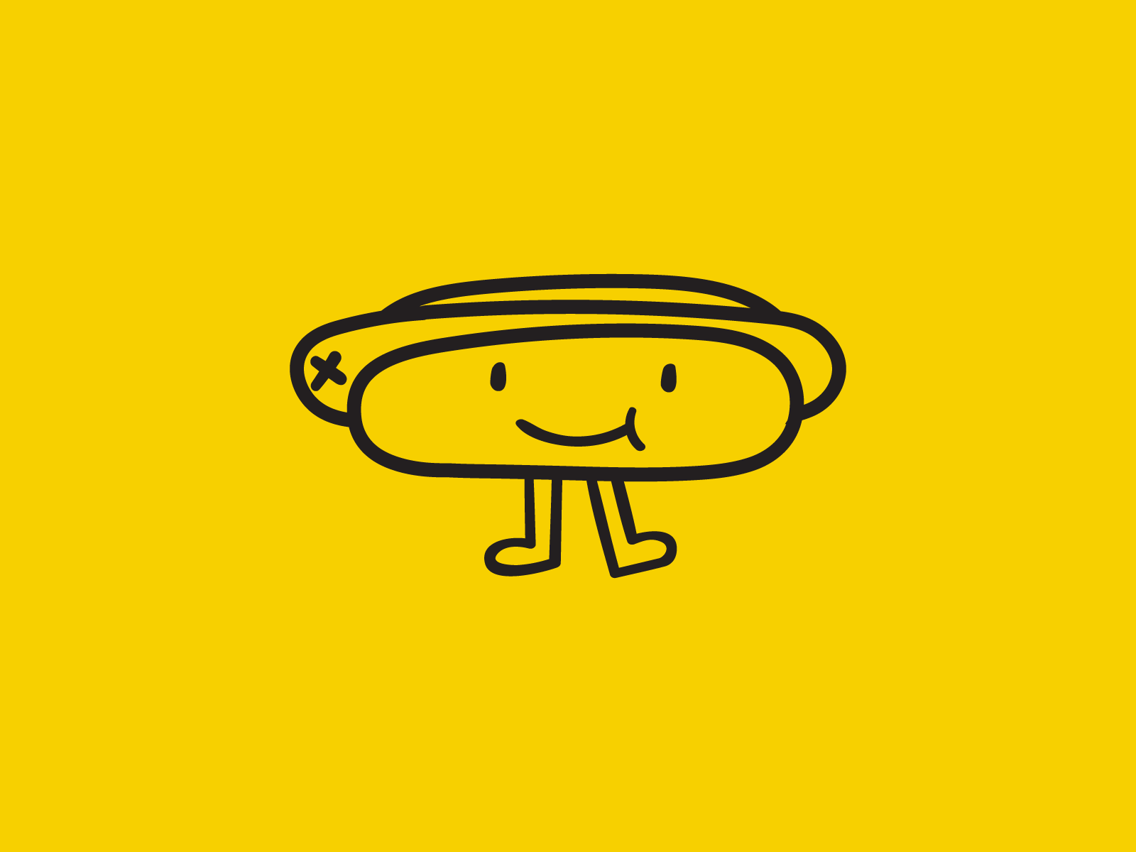 Hot Dog🌭 branding character children cute design flat food graphic design hot dog icon illustration kid logo mark outline symbol