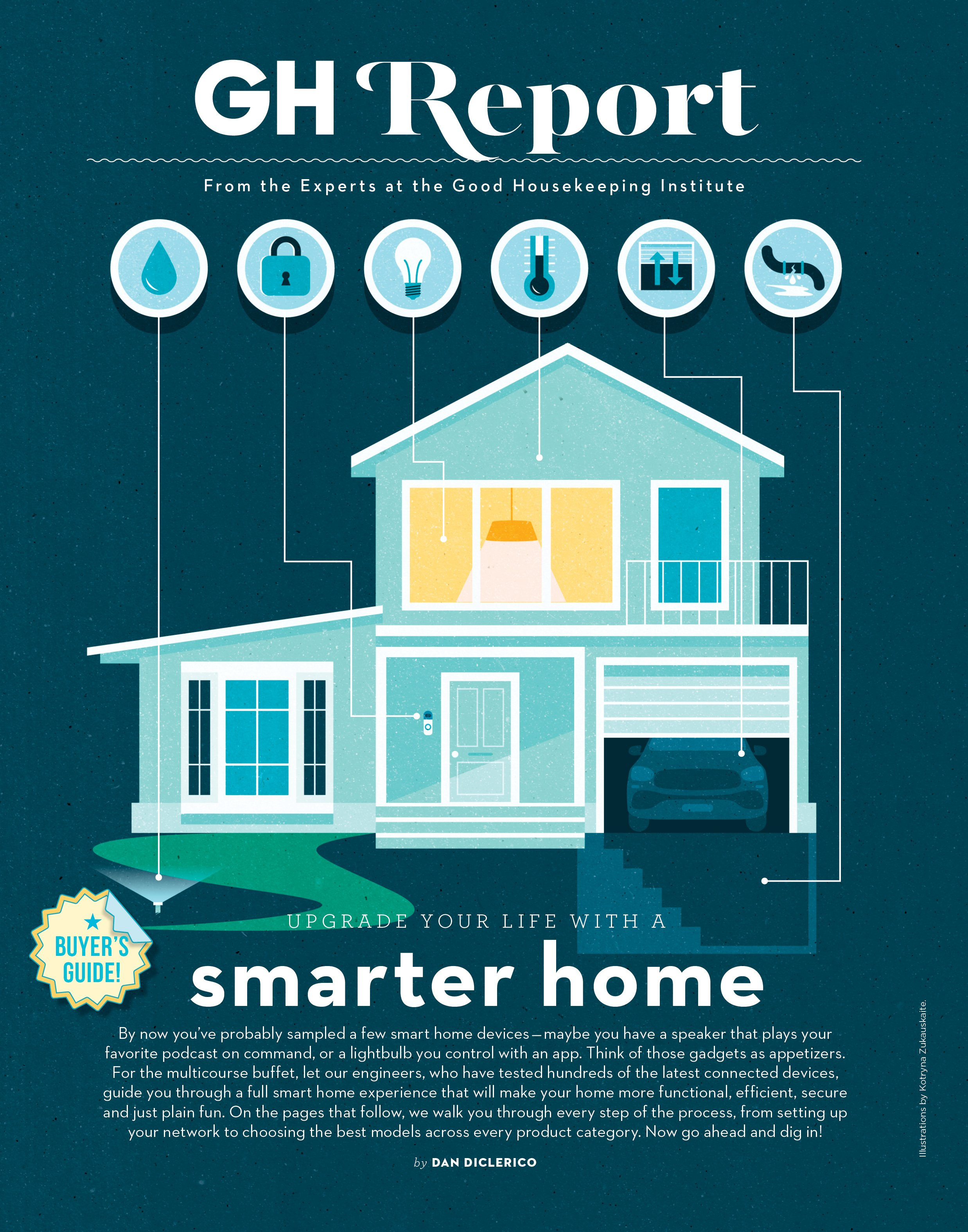 Illustration by Kotryna Zukauskaite: Good Housekeeping Institute conceptual design editorial editorial illustration graphic design home house illustration illustrator lifestyle textured vector