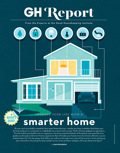 Illustration by Kotryna Zukauskaite: Good Housekeeping Institute conceptual design editorial editorial illustration graphic design home house illustration illustrator lifestyle textured vector