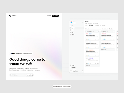 Waitlist.. dashboard dashboard design framer framer template landing page landing page design ui kit waitlist web design web template