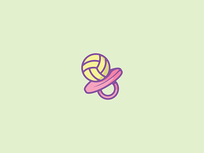 Baby Volleyball baby ball icon logo pacifier sport volleyball
