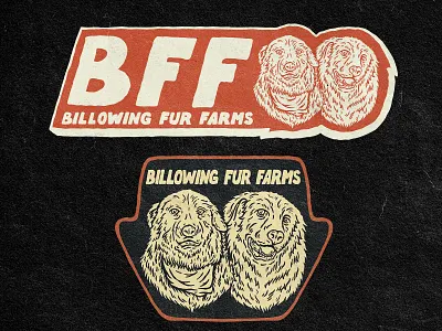 Done Logo For "Billowing Fur Farms" animal animal logo badge badgedesign badgelogo branding design graphic design handdrawn illustration illustration design logo vector vintage logo