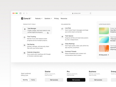 Mega menu header mega menu menu minimal navigation saas ui ui design web web design website